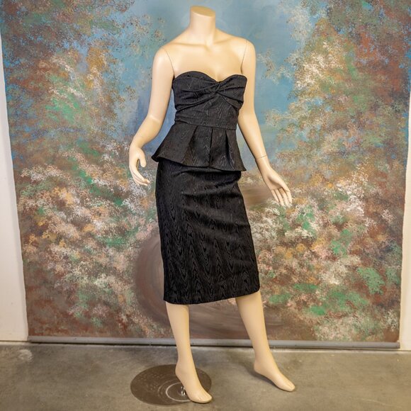 VERONICA BEARD Black Strapless Jacquard Allyson Dress  Size 6 NWT - Picture 15 of 16